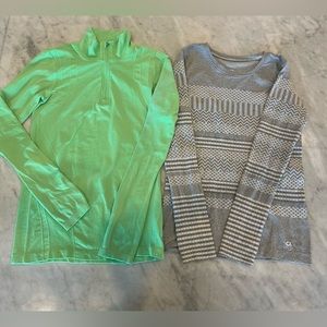 GAP FIT MOTION Women’s Long Sleeve Active Fitness TOP SHIRTS Gray Green XS